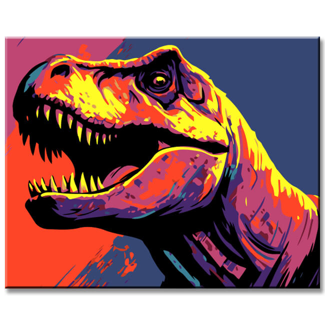 Fascinating T-Rex - Paint by Numbers