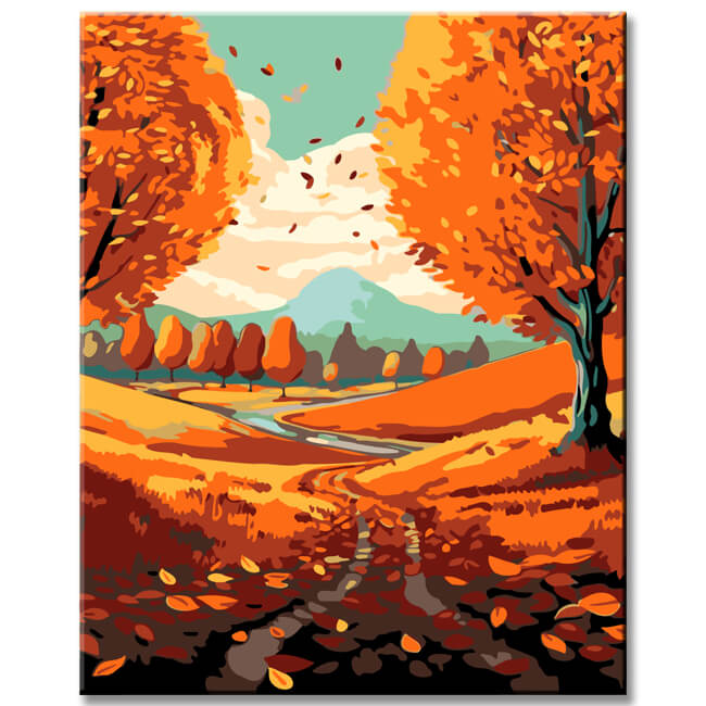 Bilderwand Farbenprächtige Herbstdarstellungen als , 4-part