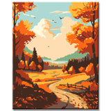 Painting by Numbers Colorful Autumn Trees II