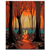 Painting by Numbers Colorful Autumn Trees III