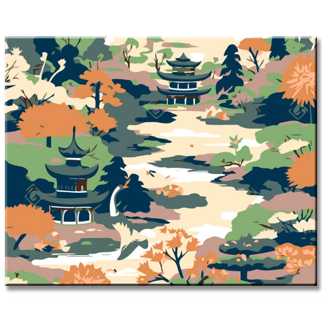 Painting by Numbers China Landscape Pagoda