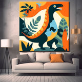 Painting by numbers for children Colorful dinosaur