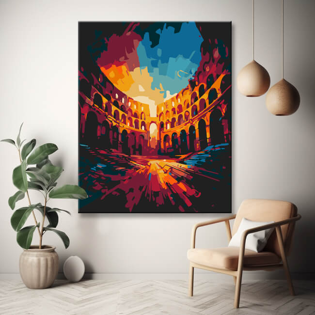 Colosseum Rome Painting by Numbers - Shipping from DE