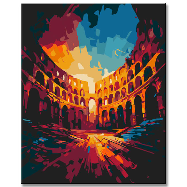 Colosseum Rome Painting by Numbers - Shipping from DE