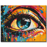 Colorful eyes painting by numbers - shipping from DE