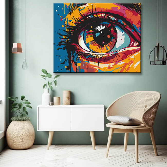 Abstract Art Eyes Painting by Numbers - Shipping from DE