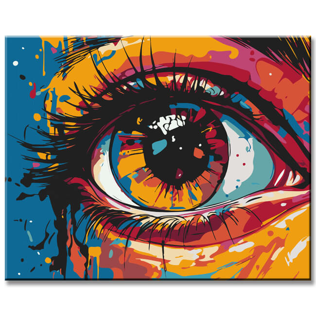 Abstract Art Eyes Painting by Numbers - Shipping from DE