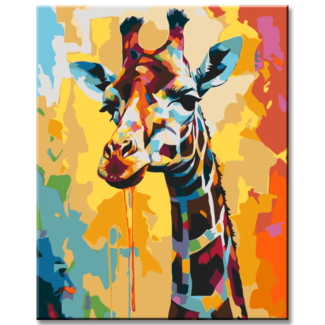 Giraffe Dadaism - Painting by Numbers