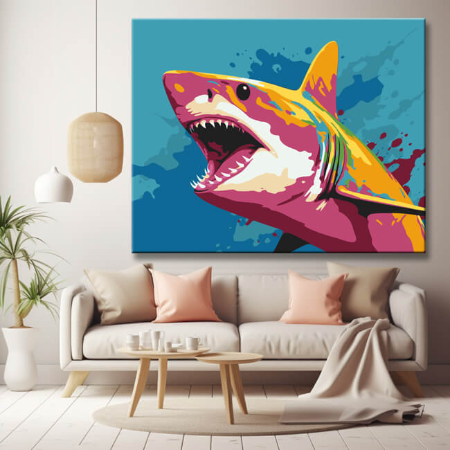 Hammerhead shark - paint by numbers