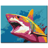 Hammerhead shark - paint by numbers