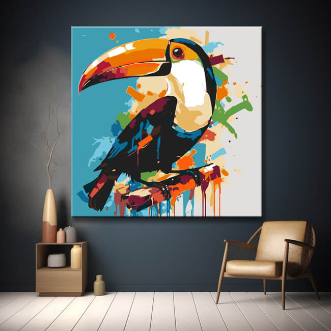 Basquiat Style Toucan - Painting by Numbers