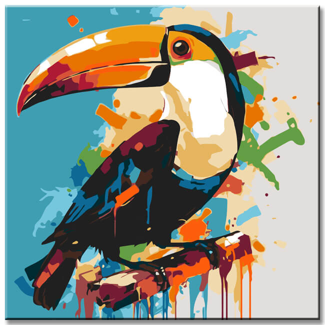 Basquiat Style Toucan - Painting by Numbers