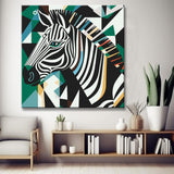 Abstract Zebra - Paint by Numbers Cubism