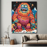 Bigfoot in the style of Takashi Murakami - painting by numbers