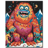 Bigfoot in the style of Takashi Murakami - painting by numbers