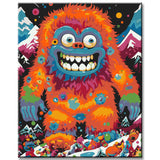 Bigfoot in the style of Takashi Murakami - painting by numbers