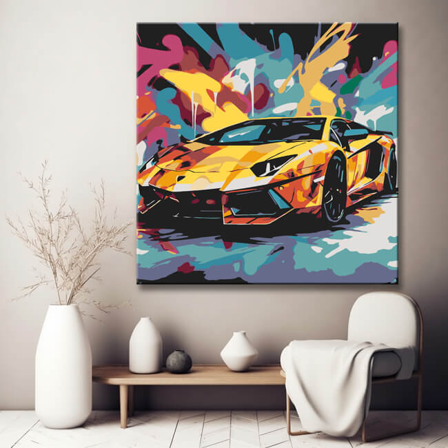 Graffiti Lamborghini - Paint by Numbers