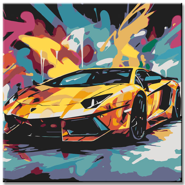 Graffiti Lamborghini - Paint by Numbers