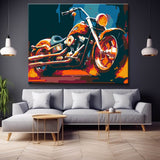 Biker world in art style - painting by numbers