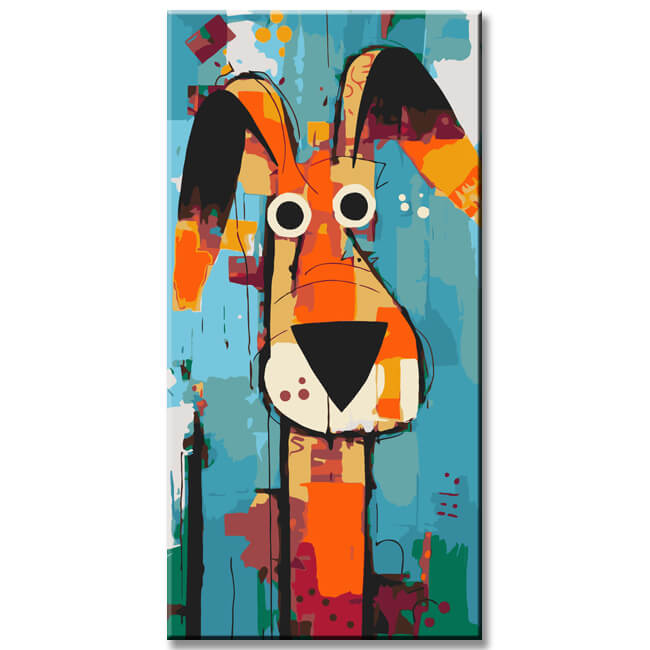 Comic dogs portrait in Graffiti style - painting by numbers