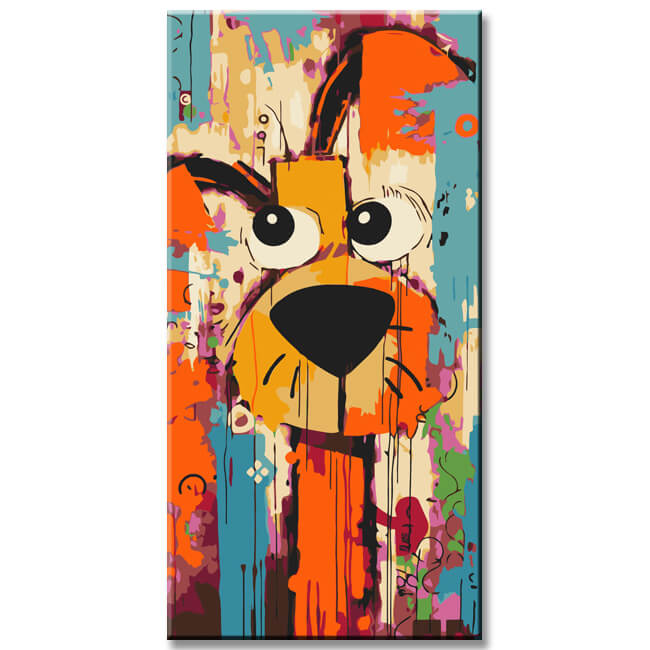 Abstract Dog Portrait - Painting by Numbers