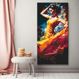 Dancing Latin American woman - painting by numbers