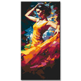 Dancing Latin American woman - painting by numbers