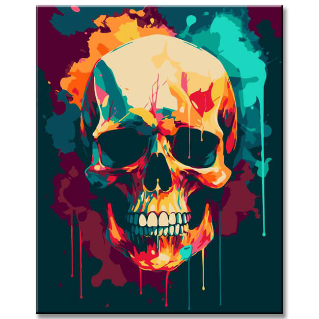 Abstract composition skull - painting by numbers