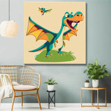 Happy Dinosaur Pterodactyl - Painting by Numbers