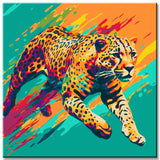 Cheetah in a sprint - painting by numbers