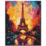 Painting By Numbers Eiffel Tower With Sunset