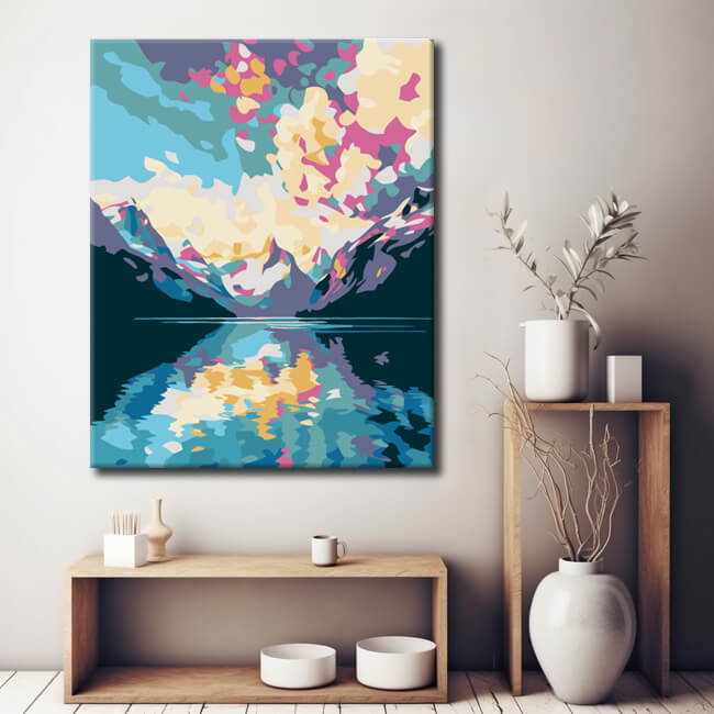 Painting by Numbers: Colored Alpine Lake