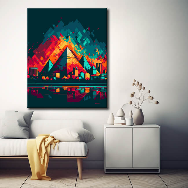 Colorful painting by numbers Egyptian pyramids - shipping from DE