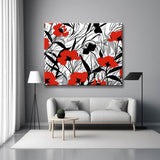 Black and White Floral Pattern 2 - Painting by Numbers