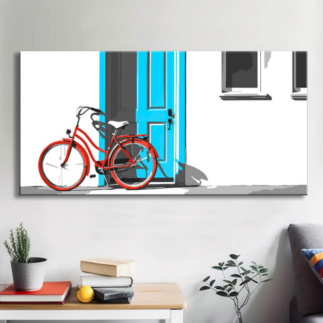 Colorful bicycle - painting by numbers