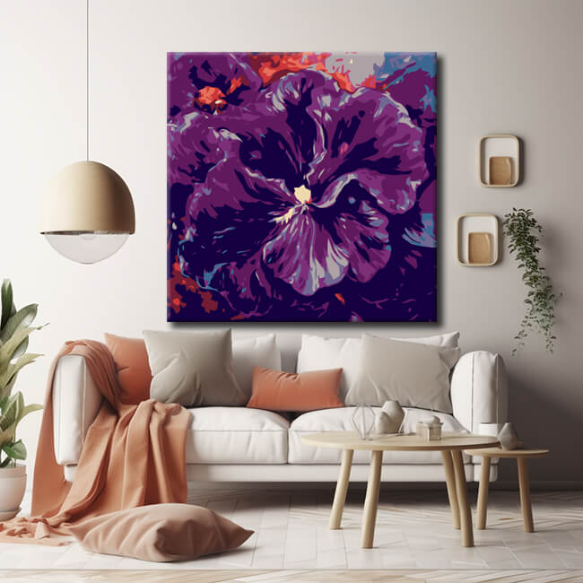 Paint by Numbers Pansy Flower