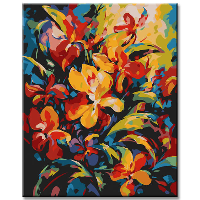 Orchids painting by numbers - shipping from DE