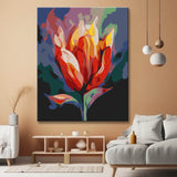 Color vitality of the tulip cups painting by numbers