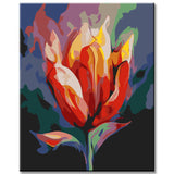 Color vitality of the tulip cups painting by numbers