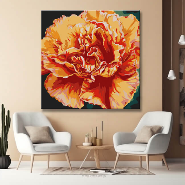 Carnation magic painting by numbers - shipping from DE