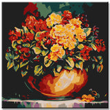 Colorful bouquet of flowers painting by numbers