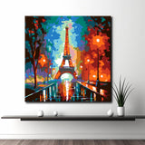 Painting by numbers Eiffel Tower at night