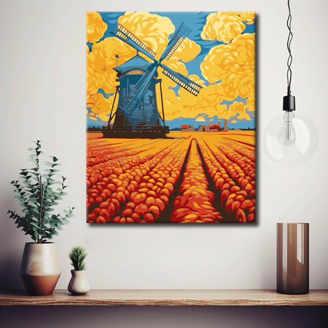 Painting By Numbers Flower Field Netherlands