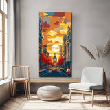 Paint by numbers city painting