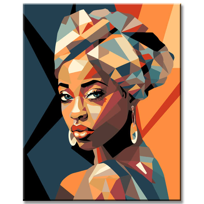 Cubist Portraits As A Gallery WallAbstract And Colorful Canvas Pictures, 5-Panel