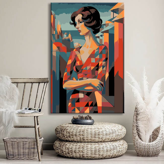 Painting by Numbers Art - Red Beauty in Kurasov Style