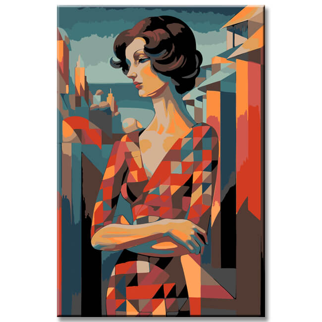Painting by Numbers Art - Red Beauty in Kurasov Style