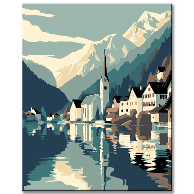 Hallstatt Austria - paint by numbers