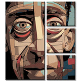 Paint by numbers comic painting 4 parts