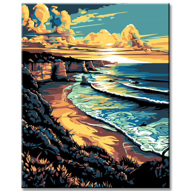 Fantastic Great Ocean Road painting by numbers - shipping from DE